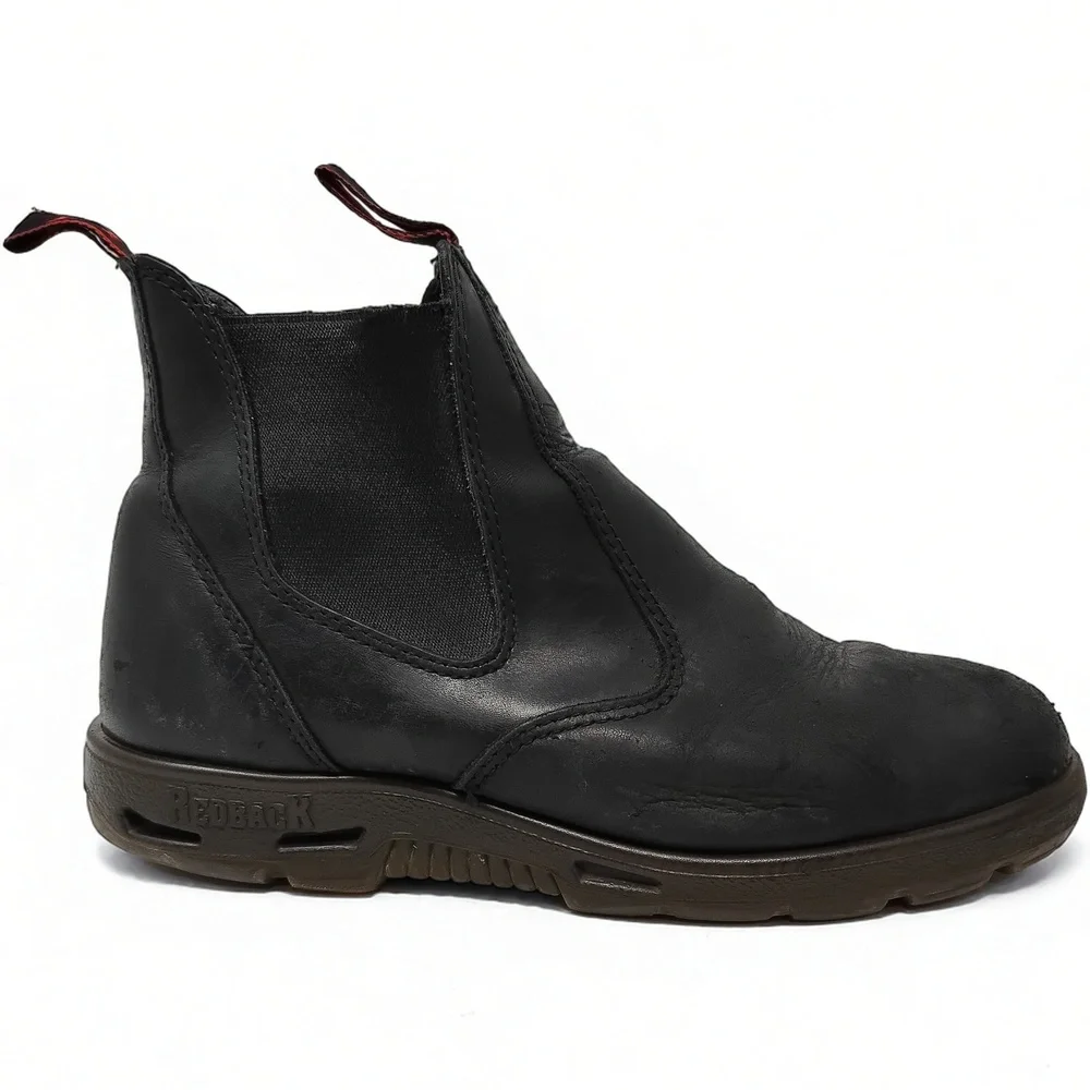 Redback Easy Escape Boots Men Size 8 Leather Chelsea Slip-On Workwear Industrial